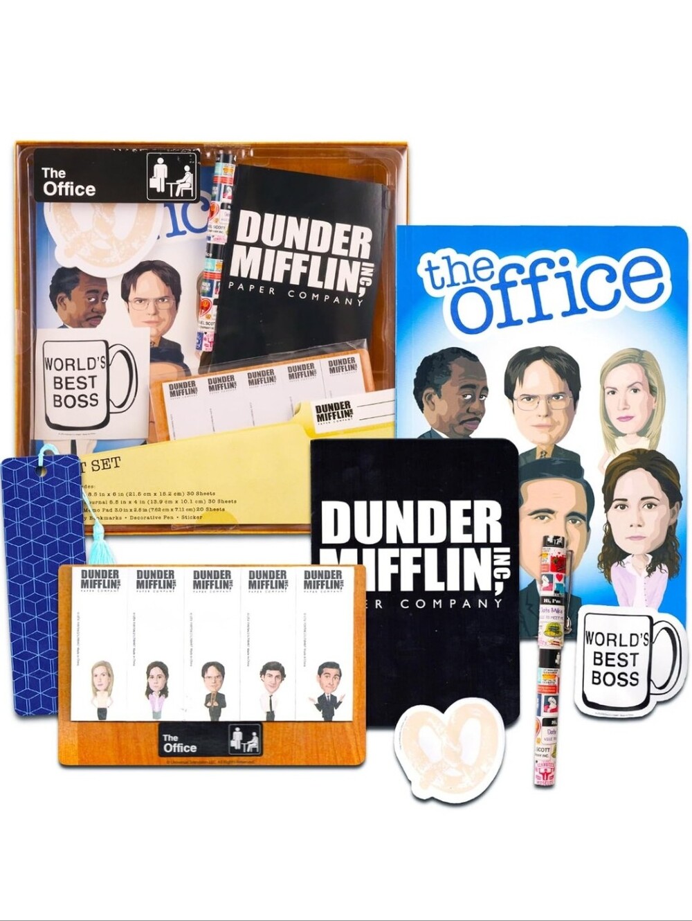 Peacock The Office Dundler Mifflin Inc Paper Company Gift Set Journal Sticky Pad
